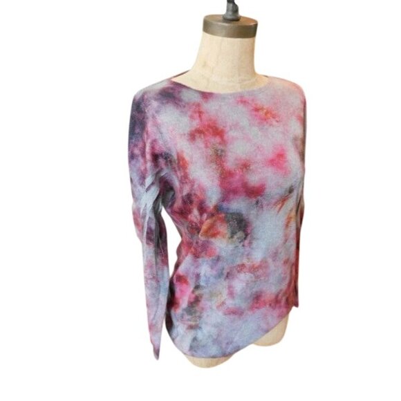 Coldwater Creek Size S Small (6-8) Brushed Blossom Tye Dye Top NWT $49 - Picture 2 of 2